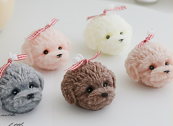 Teddy-Kerze, niedlicher Simulationsstil, Duft, Handgeschenk, Duftkerze, Dekoration, kleine Verzierung_voghion.com