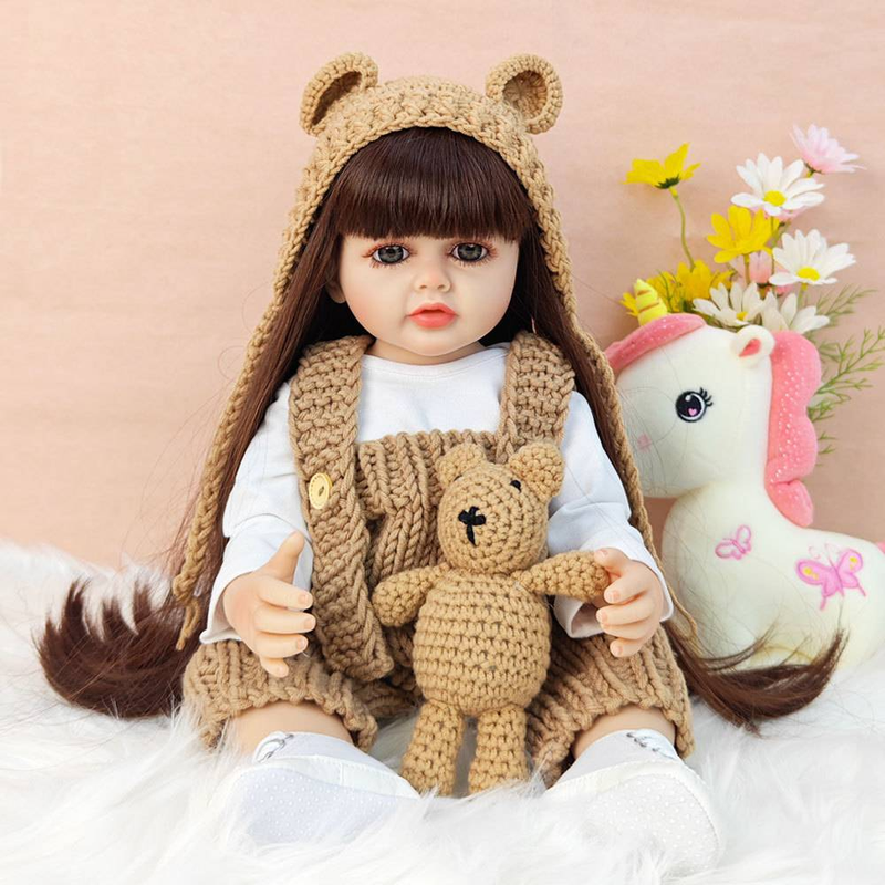 Bambola Reborn Baby Morbida Plastica Ragazza Giocattolo Mostrabile Vestire Bambola Carina Principessa Regalo di Compleanno_voghion.com