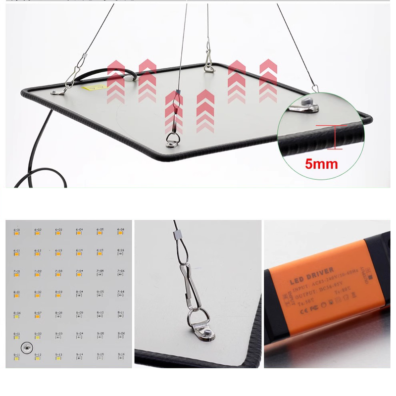 Pannello luminoso a LED a spettro completo per la crescita delle piante, luce di riempimento per serra, tenda per fiori e piante grasse_voghion.com