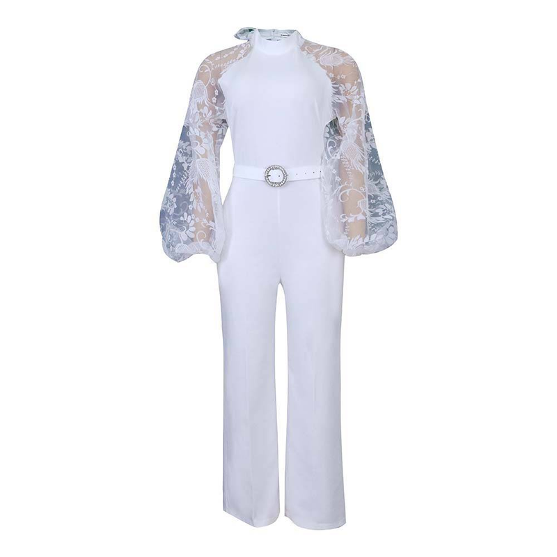 Mesh Jumpsuit Women White Overalls Party Lace Rompers New In Bodysuit One Piece Long Sleeve Summer Long Pants Y2k Spring Work_voghion.com