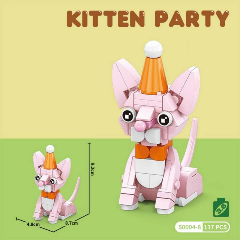 Set de 9 mini blocuri de construcție cu desene animate - Colecție de pisici drăguțe, animale marine și insecte | Jucării educaționale creative DIY pentru copii | Cadou decor pentru birou_voghion.com