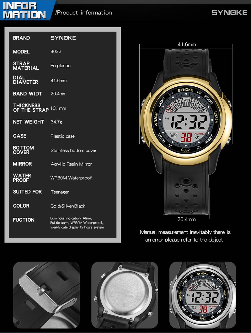 Orologio digitale minimalista ed elegante con cinturino leggero, multifunzione e impermeabile per studenti - Design unisex per ragazzi e ragazze. Orologi digitali_voghion.com