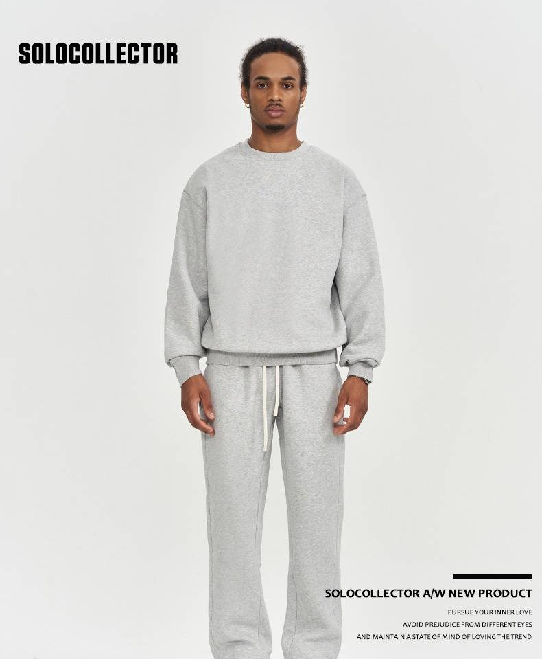 Conjunto de chándal de polar autocalentable – Estilo retro urbano (tallas S-XXL, mezcla de algodón de 350 g/m²)_voghion.com