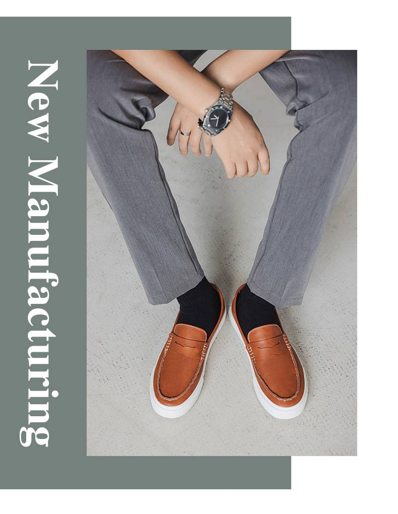 Sommer-Loafer, britische Freizeitschuhe, Herren-Lederschuhe, Bean-Schuhe, Schnürschuhe, im Internet bekannte und beliebte Herrenschuhe_voghion.com