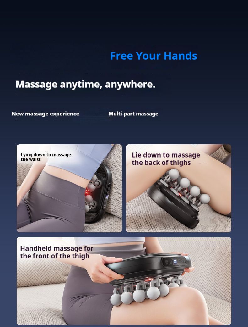 Pistola per massaggio a percussione professionale a 16 testine: motore brushless, 30 velocità regolabili, 9 modalità di massaggio, terapia a infrarossi, batteria da 2000 mAh, ultra silenziosa_voghion.com