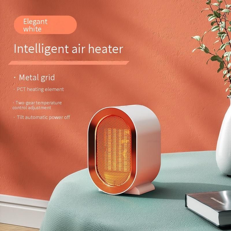Compact Ceramic PTC Space Heater - 1200W Fast Heating, 2-Temperature Settings, Tip-Over Protection, Energy-Efficient Desktop Warmer_voghion.com