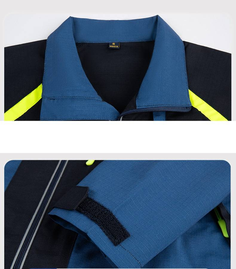 Durable Rip-Resistant Workwear Set For Men - Construction, Mining & Electrical Labor - Breathable Polyester-Cotton Blend_voghion.com