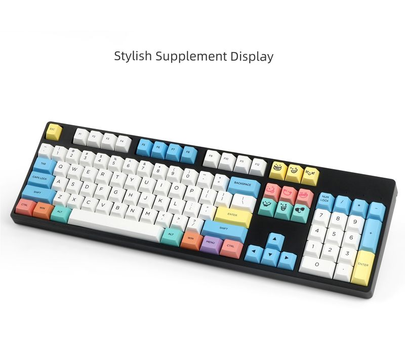PBT Chalk Cap Key CAP Original Height Sublimation 104 64 68 980 Restraint Full Set Nical Keyboard_voghion.com
