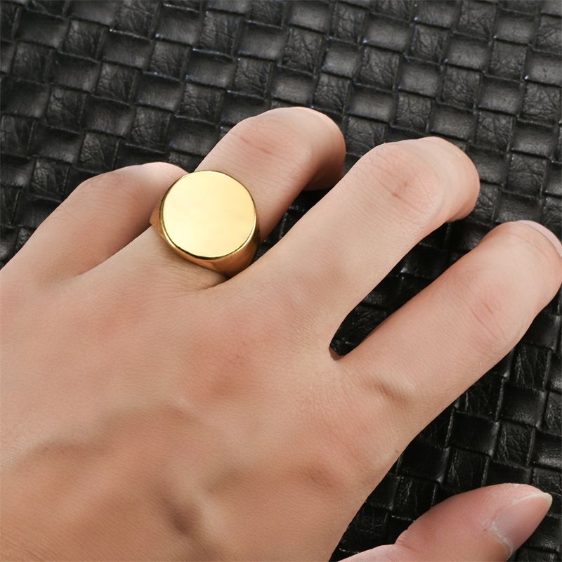 Anello liscio Anello retrò da uomo Anello liscio semplice Gioielleria_voghion.com