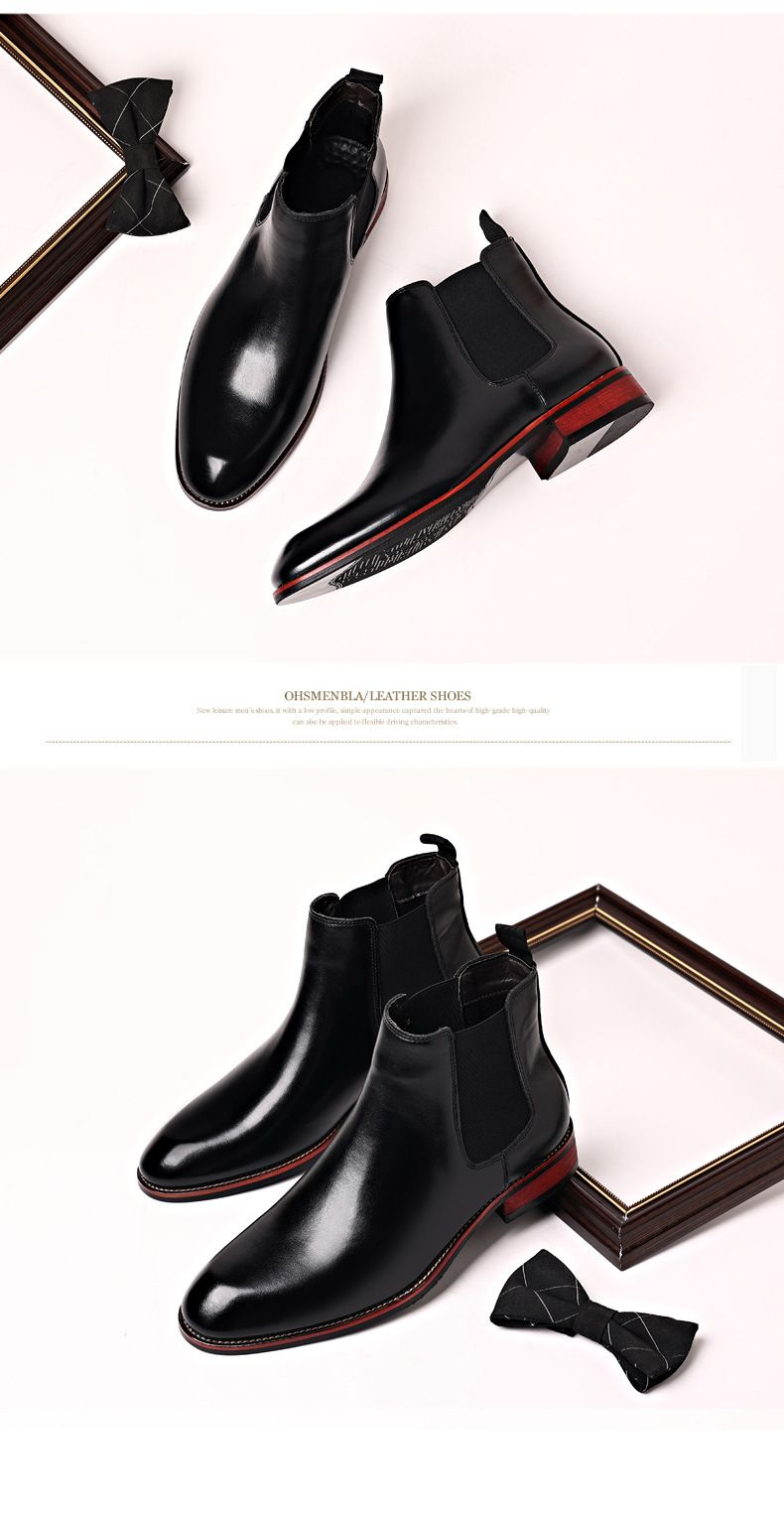 Breathable Pointed Ankle Boots High Tops Mid-tops Trendy Leather Boots_voghion.com