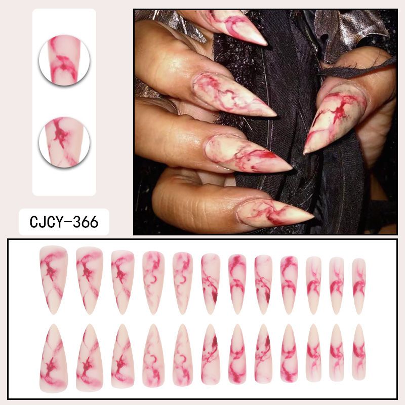 Unghie finte lunghe e pieghevoli - Eleganti unghie finte estive con colla e cuscinetti in gel, stile dolce, oltre 50 colori, unghie finte riutilizzabili per le donne_voghion.com