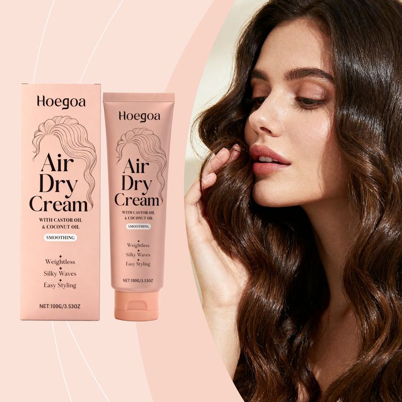 HOEGOA Curly Erfrischende, feuchtigkeitsspendende und nährende Haarpflegecreme für natürliches Locken-Styling_voghion.com