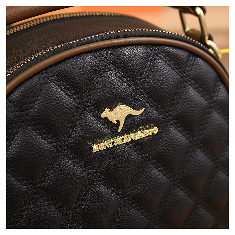 La famosa borsa portaoggetti portatile di Douyin, celebrità di Internet, di fascia alta, Kangaroo, borsa a tracolla monospalla alla moda e versatile, ricamo a rombo_voghion.com