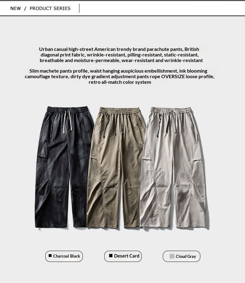 001 Cross-Border High Street American Style Trendy Paratrooper Long Functional Cargo Men's Outdoor Oversized Retro Gradient_voghion.com