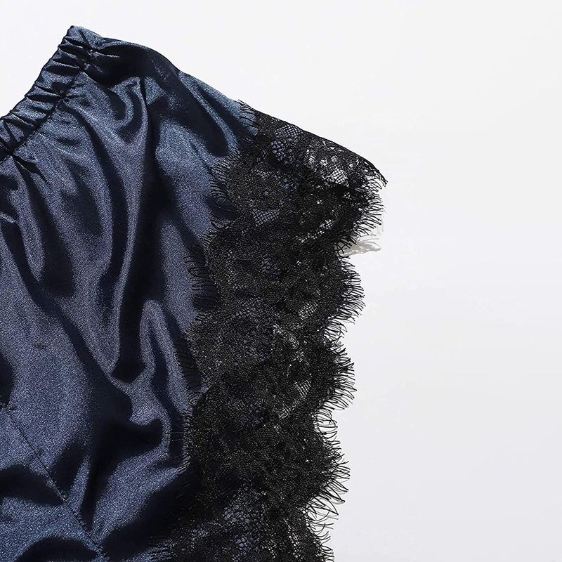 Women's Silk-Like Sleepwear Set – 4-Piece Loungewear Robe & Camisole (S-XXL) – Elegant Home & Outdoor Wear_voghion.com