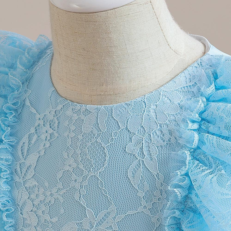 Babykleidung Performance-Kostüm für Mädchen, Pompadour-Kleid, Lolita-Prinzessin-Stil, Spitzen-Mesh-Klavierkostüm für Kinder_voghion.com