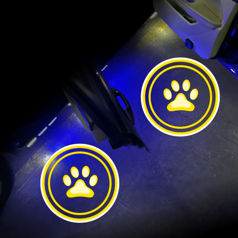 Proyector de bienvenida LED de doble sentido para puerta de coche, ambiente nocturno, decoración, foco, interruptor de inducción_voghion.com