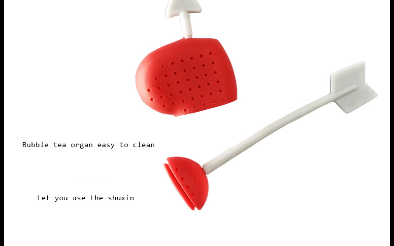 Kreative ein Pfeil durch das Herz Silikon Teesieb Tee Brewer Interessante Liebe Teelöffel Filter Tee Rückstände PVC Farbe Box Verpackung_voghion.com
