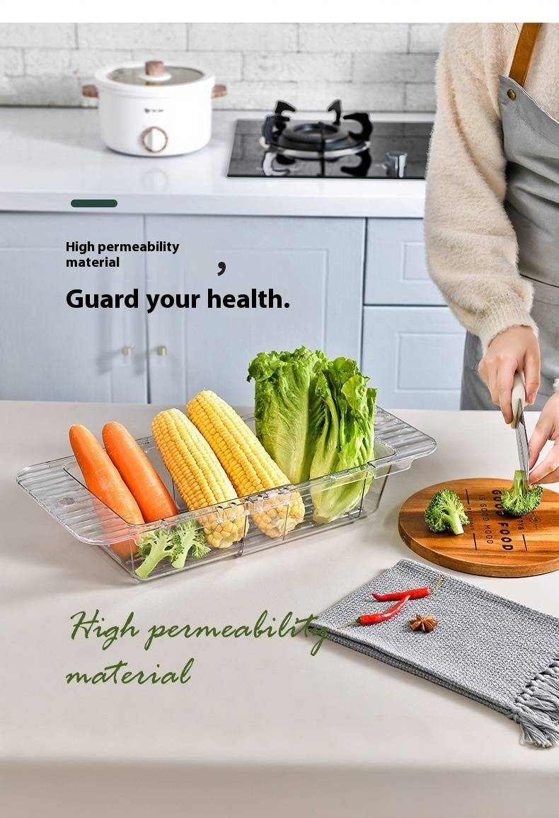 Adjustable Kitchen Sink Dish Drainer - Plastic Expandable Dish Rack With Utensil Holder & Water Tray (Space-Saving Design)_voghion.com