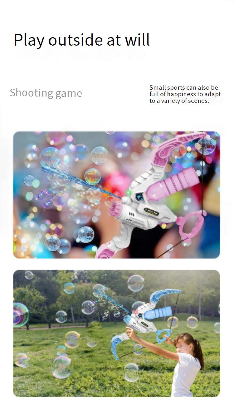Pistola ad acqua e macchina per bolle 2 in 1 - Pistola ad acqua e macchina per bolle in stile Gatling per bambini, giochi all'aperto, 800+ BPM con luci LED_voghion.com
