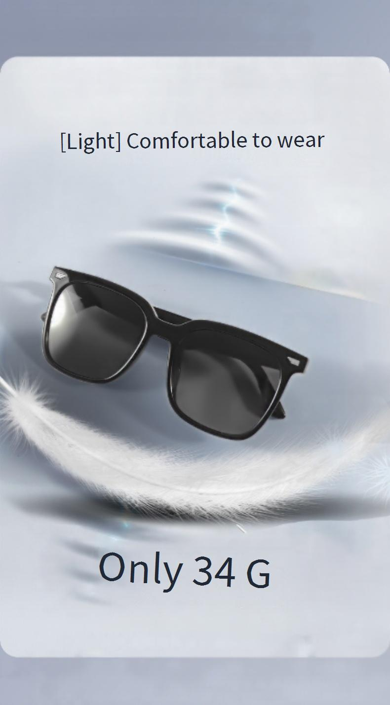 Smarte Bluetooth-Brille GS01 – Freisprechfunktion für Anrufe und Musik, polarisierte UV400-Gläser, geringes Gewicht (31 g), Touch-Steuerung zum Autofahren/Radfahren_voghion.com