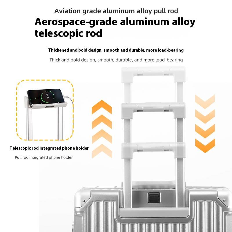 Valise robuste avec cadre en aluminium ABS et PC, serrure TSA et roulettes pivotantes à 360° – Bagage cabine 20 po, bagage en soute 24 po et 26 po (noir/blanc/argenté/bordeaux)_voghion.com