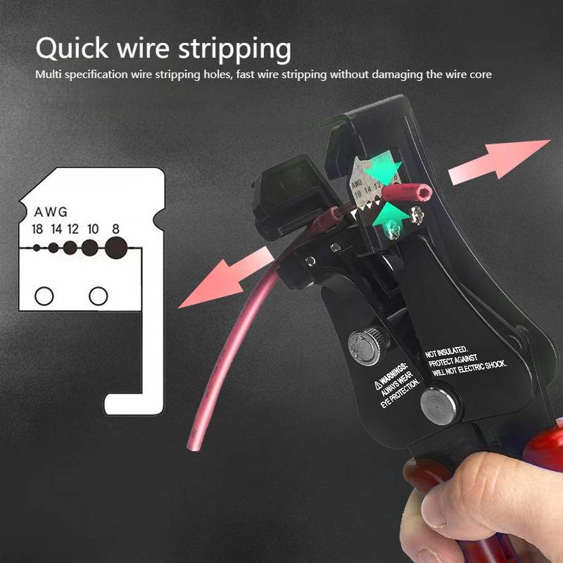Professionele automatische draadstripper - Multifunctioneel elektrisch gereedschap met zinklegering messen voor nauwkeurig draadstrippen en knippen_voghion.com