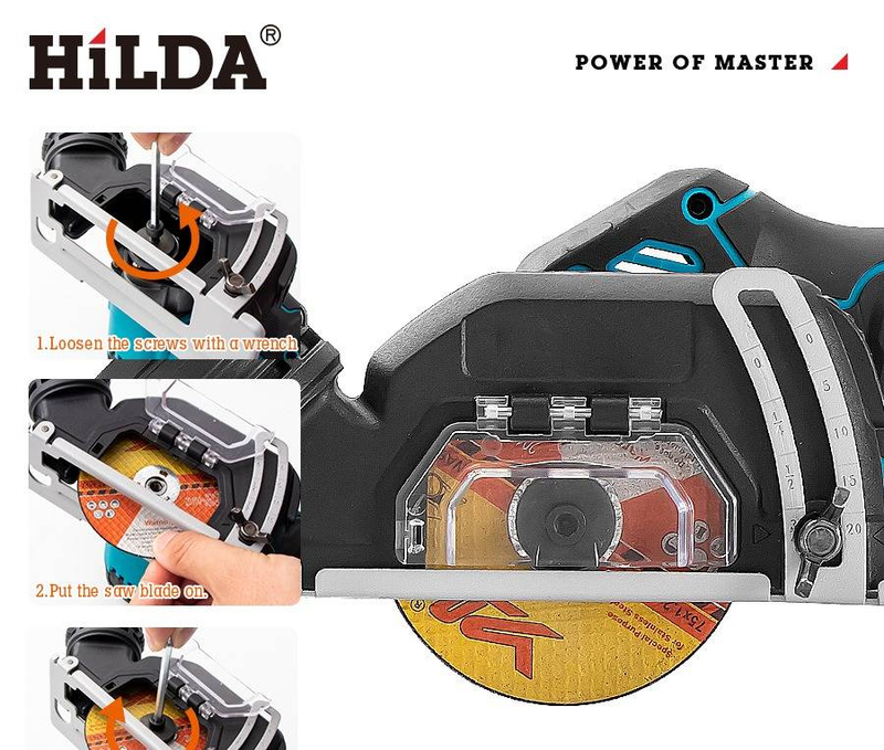 HILDA Cordless Lithium-Ion Multi-Purpose Cutting Machine - 550W High Power, 19500 RPM, 10mm Max Cutting Depth, For Wood, Metal & DIY_voghion.com