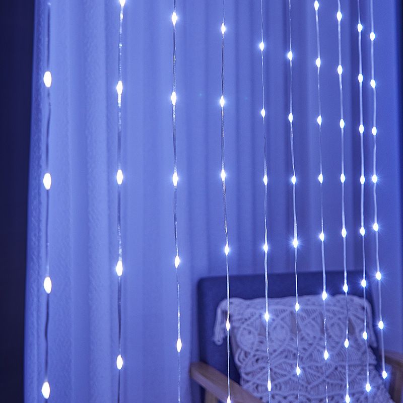 Luci a LED solari con telecomando - Luci a cascata per decorazioni natalizie, feste, matrimoni, interni ed esterni_voghion.com