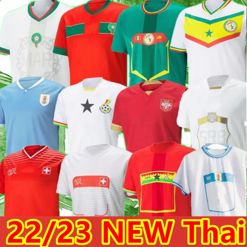 2022 2023 Marokko Fußball-Trikots Senegal Mane Hakimi Ghana 22 23 Schweiz Koulibaly Maillot Serbien Fußballuniformen_voghion.com