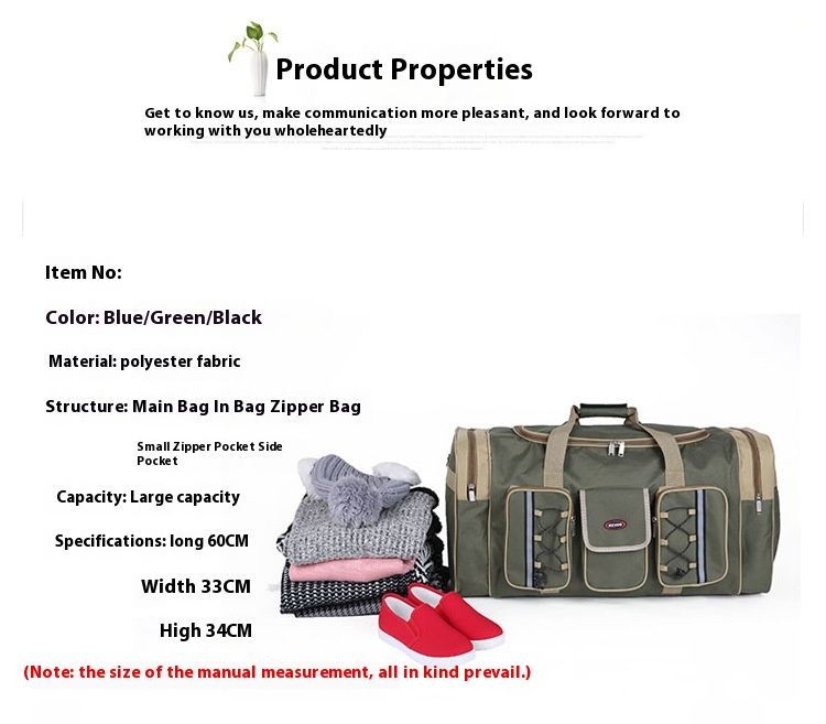 Grouss Kapazitéit kuerz Fraenhandtasche, laang Strecken zesummeklappbar Reestasche, waasserdicht Gepäcktasche fir Männer_voghion.com