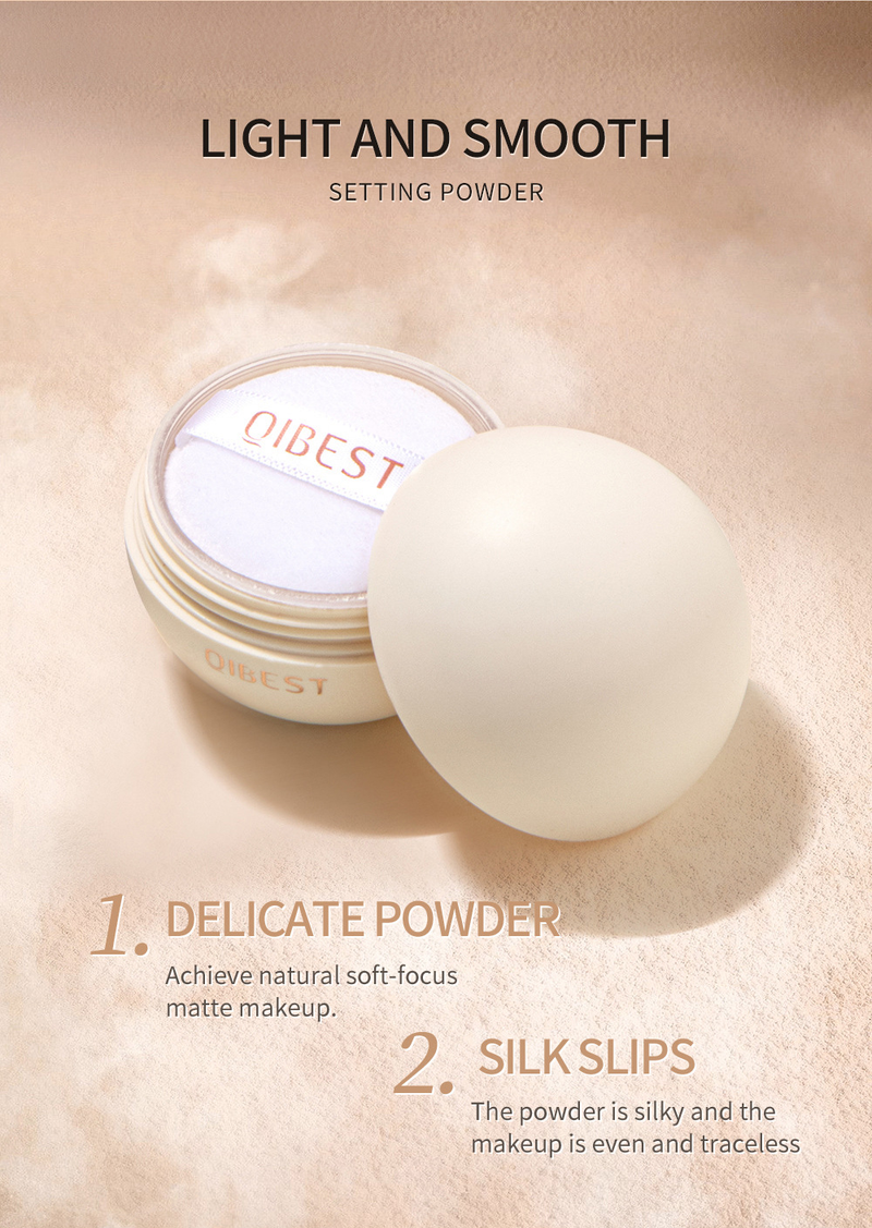 Carina QIBEST – correcteur naturel mat imperméable, poudre de réglage, toner fin léger_voghion.com
