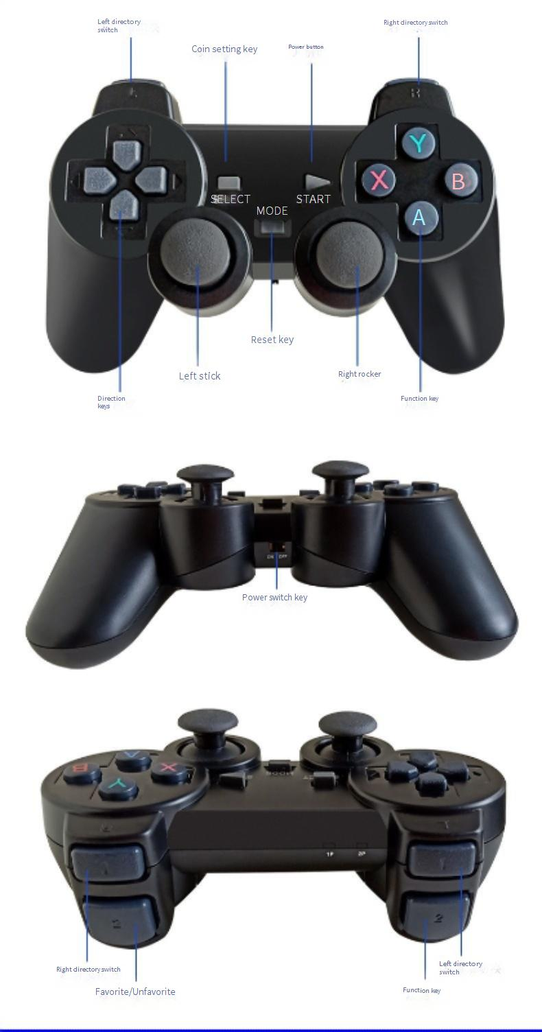 Consoles de jeux vidéo M8 Console de jeu rétro Double joystick sans fil Double combat Arcade Rétro TV HD Console de jeu à domicile_voghion.com