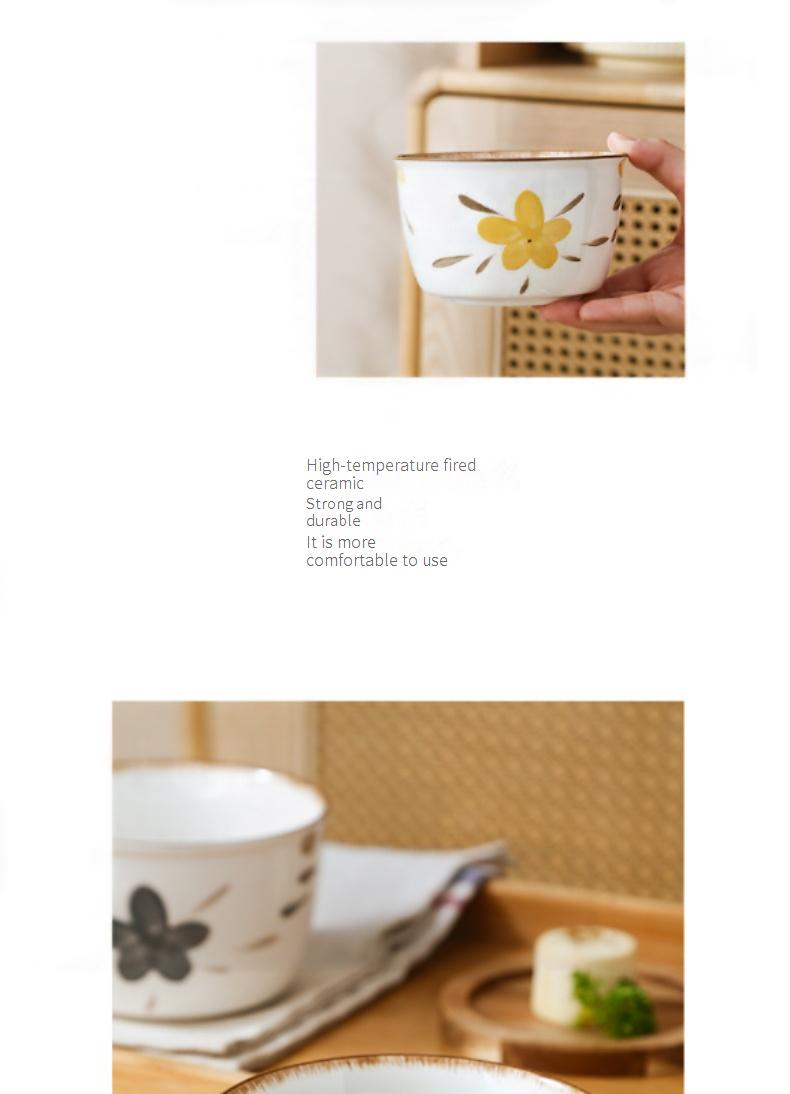 Bluebell Keramik-Reisschüssel-Set – elegante 4,5-Zoll-Kleinschüsseln für stilvolles Essen zu Hause (spülmaschinen- und mikrowellengeeignet, Premium-Glasuroberfläche)_voghion.com