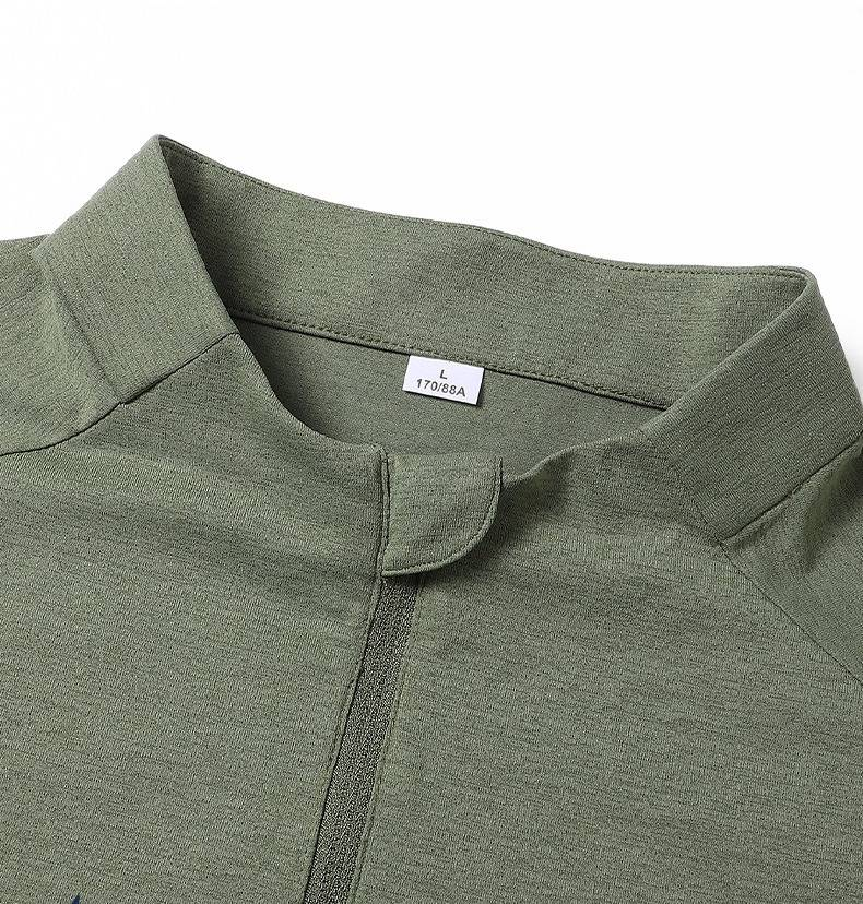 Men's Quick-dry Long Sleeve Half-zip T-shirt For Outdoor Sports, Running, Cycling & Gym Training – Lightweight & Breathable_voghion.com