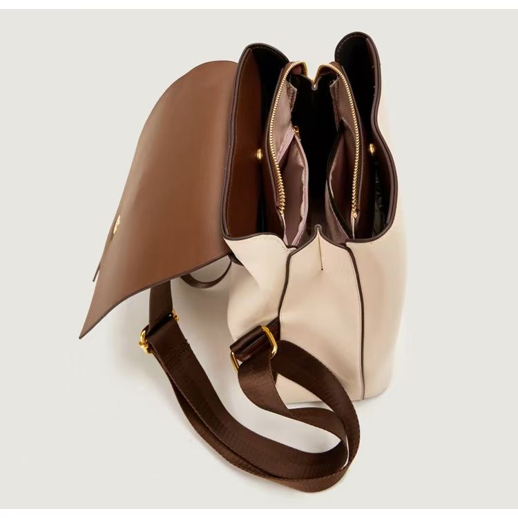 Men's And Women's Fashionable Backpack, PU Leather Shoulder Strap Adjustable , Multiple Colors Large Capacity Backpack, Business School_voghion.com