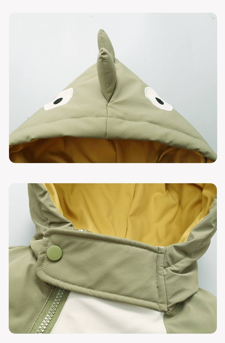 Set di piumini invernali premium per bambini - Tuta da neve calda in 2 pezzi per ragazzi e ragazze, morbido cappotto con cappuccio e bavaglino staccabile, imbottitura in piumino d'anatra bianca al 50%_voghion.com