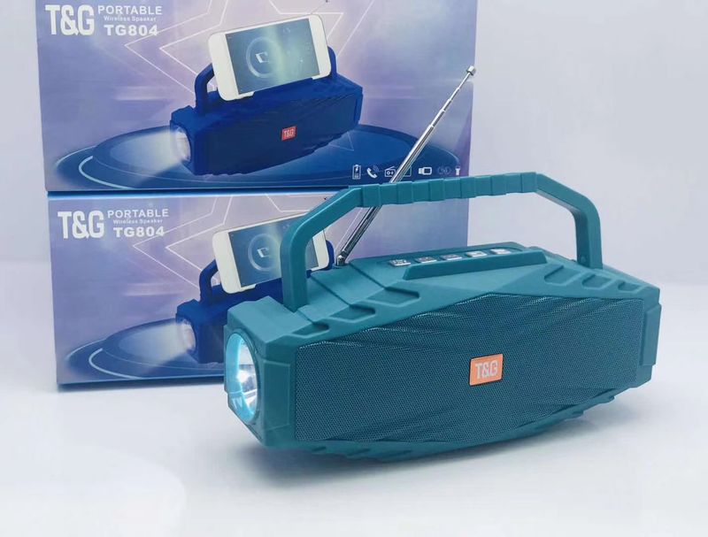 TG804 vezeték nélküli Bluetooth hangszóró, antenna, rádió, LED zseblámpa, hordozható kültéri hangzású mélynyomó_voghion.com