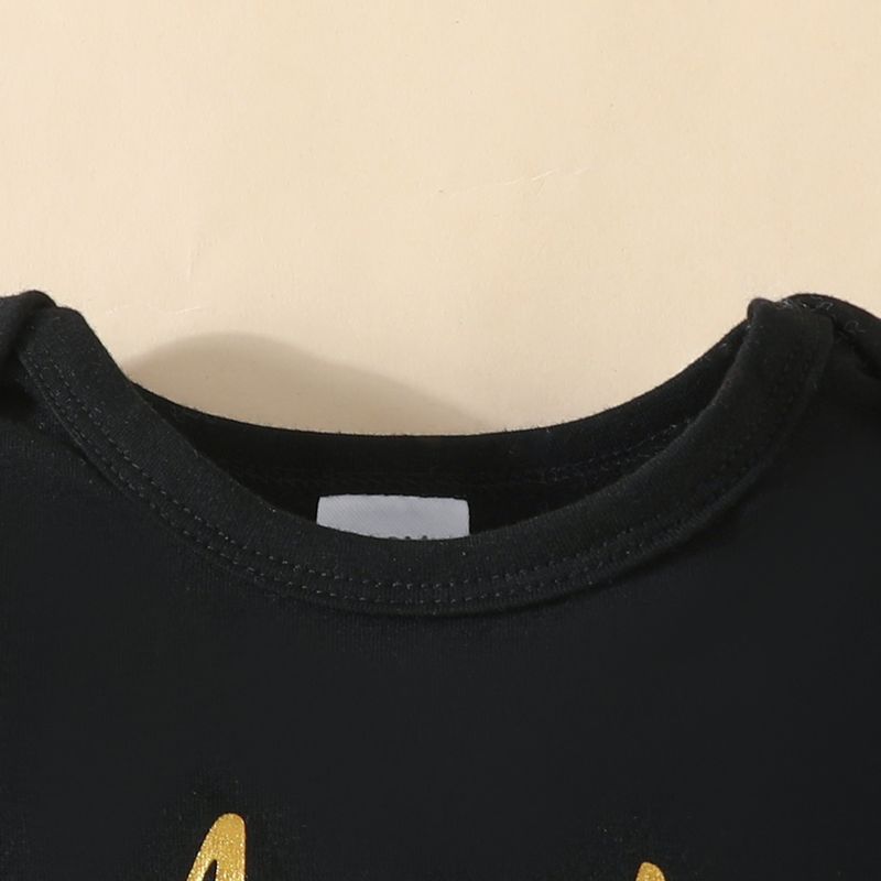 Mother & Kids 2024 Summer New Baby Short Sleeve Climbing Clothes Love Arrow Letter Printed Triangle Romper Leopard Print Briefs_voghion.com