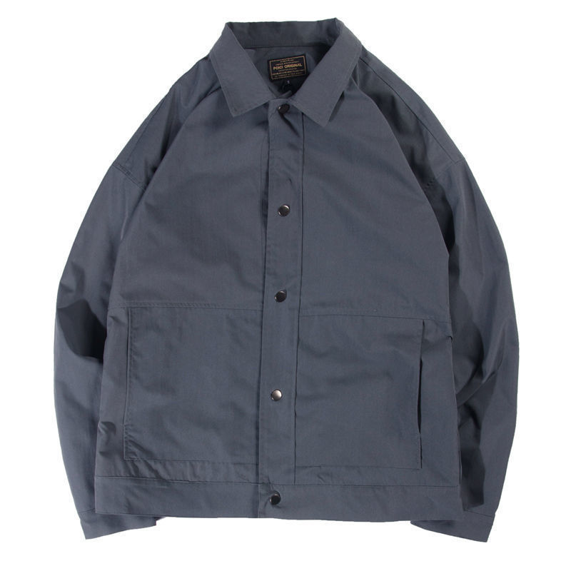 Giacca da uomo con colletto alto e decorazione in metallo, moda primavera 2025, nuovo top casual_voghion.com