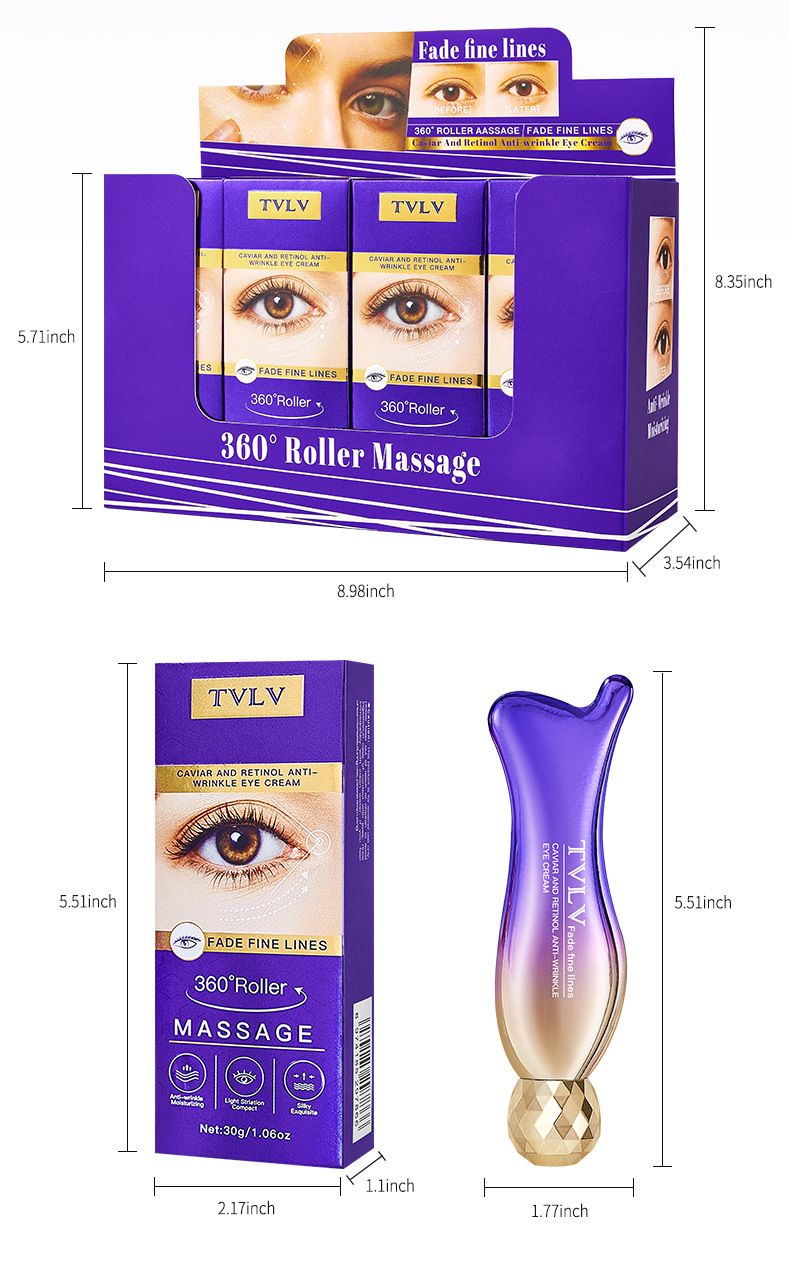 Crema contorno occhi antirughe al caviale e retinolo TVLV, un prodotto popolare, nutre, idrata e idrata_voghion.com