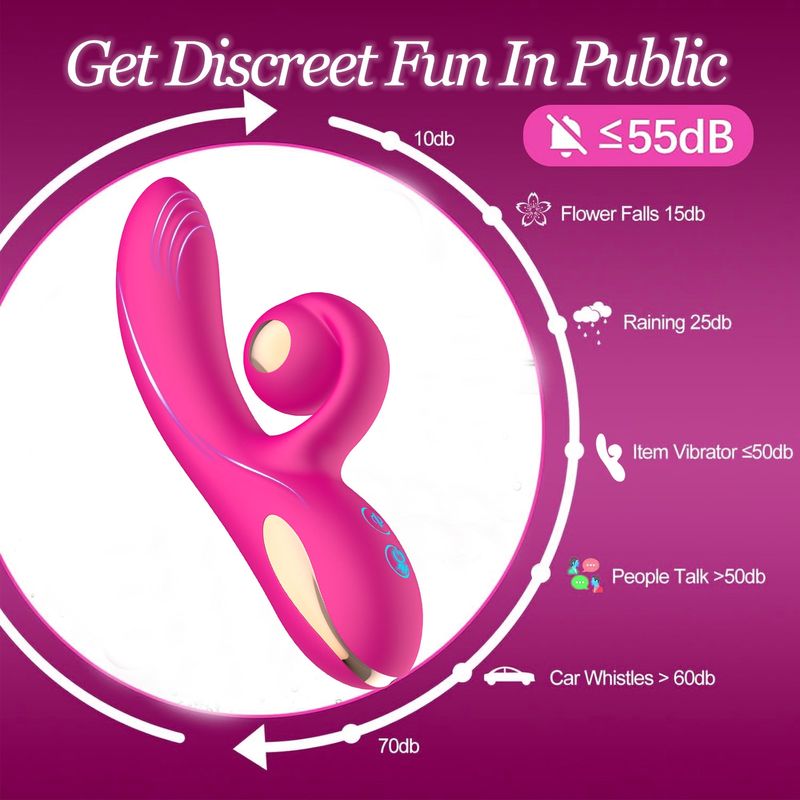 LETHIME Vibratore Rabbit per donne, giocattoli sessuali femminili con 10 modalità di vibrazione e 10 di rotazione, giocattolo per adulti in silicone impermeabile, stimolatore del punto G del clitoride_voghion.com