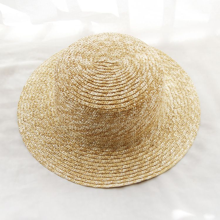 Cappello di paglia da donna con protezione solare, estivo, classico giapponese, semplice e a tesa larga_voghion.com