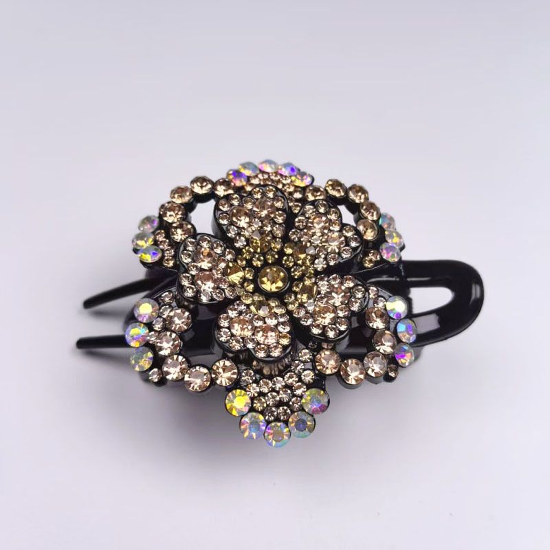 Duża spinka do włosów z pazurami, popularny bestseller w Internecie, spinka do włosów z kryształkami z tyłu głowy, spinka w kształcie dzioba kaczki do grubych włosów, elegancka ozdoba do włosów_voghion.com