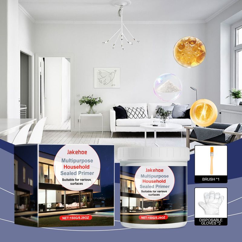 Multifunktionell hushållstätningsprimer, vägg- och golvprimer, dammfri golvfärg för inomhus- och utomhusbruk_voghion.com