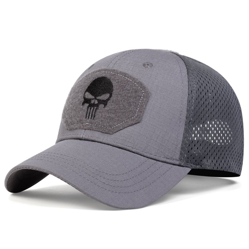 New Tide Cool Skull Multicam Operators Mesh Baseball Cap Männer Fitted Cap Taktesch Gutt Qualitéit Atmungsaktiv Outdoor Sportarten_voghion.com