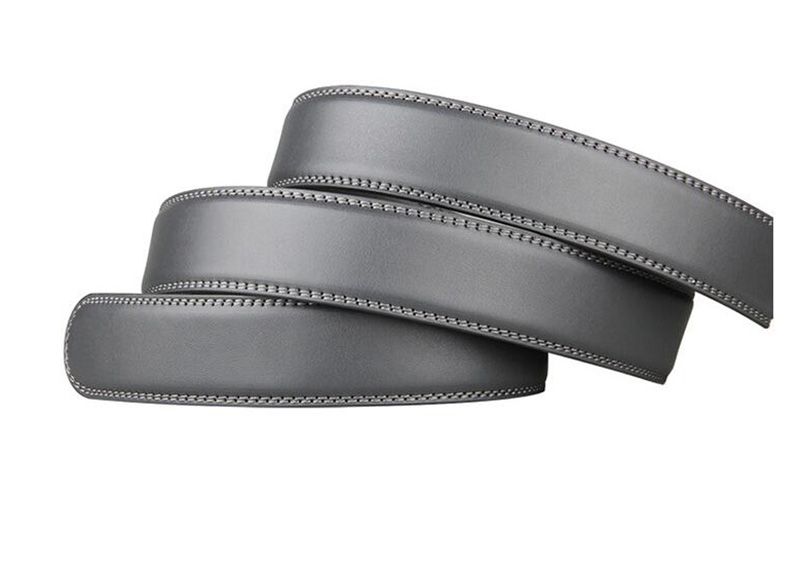 HOT HIDUP Hochwertiger Echtleder-Automatikgürtel für Herren in Blau, nur Riemen ohne Schnalle, 3,5 cm breit_voghion.com