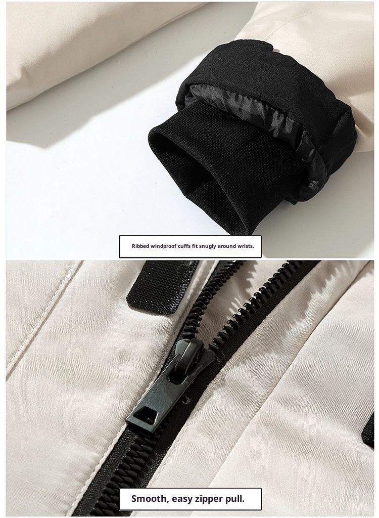 QFV507045555501<2 Trendy Workwear Winter Thickened Korean Style Running Men's Cotton Jacket Youth Coat_voghion.com