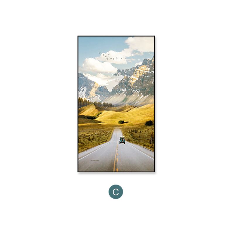 Eingangsbereich Nordic Dekorative Flur Hängen Moderne Minimalistischen Hintergrund Wand Malerei Landschaft Autobahn_voghion.com