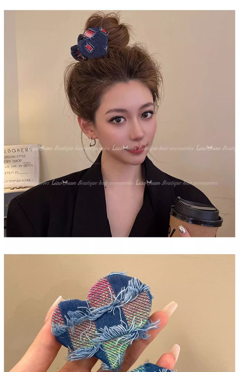 Niche design haute queue de cheval pince à saisir femme 2024 nouvelle haut de gamme amour demi cravate épingle à cheveux arrière tête requin pince_voghion.com